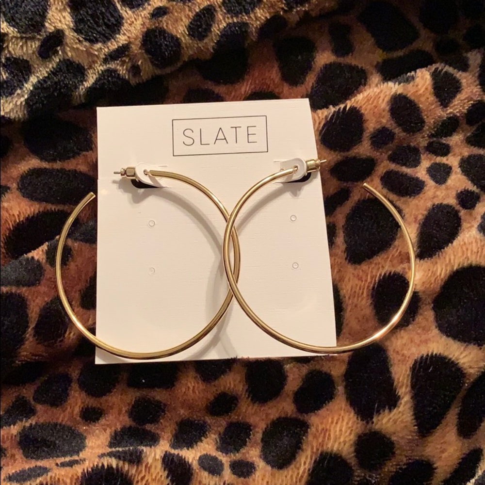 Gold hoop earrings
